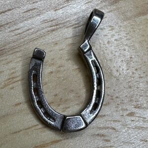 Sterling Silver Horseshoe Pendant Charm 925 KABANA Lucky Charm